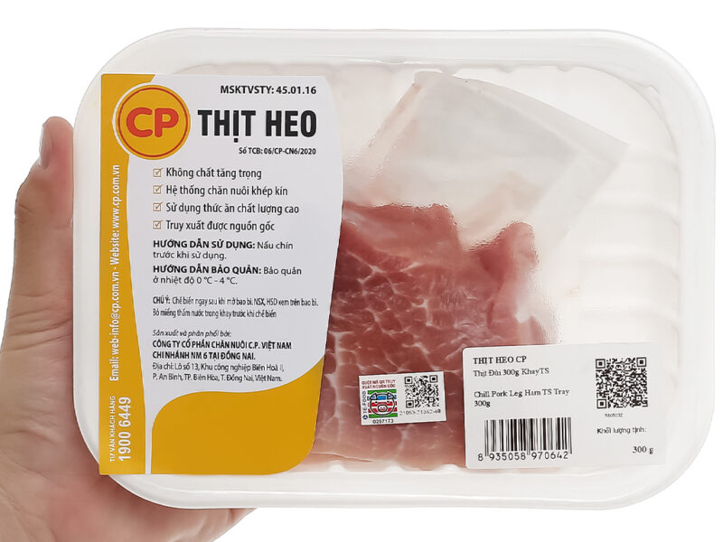 1/8 Thịt đùi heo C.P khay 300g