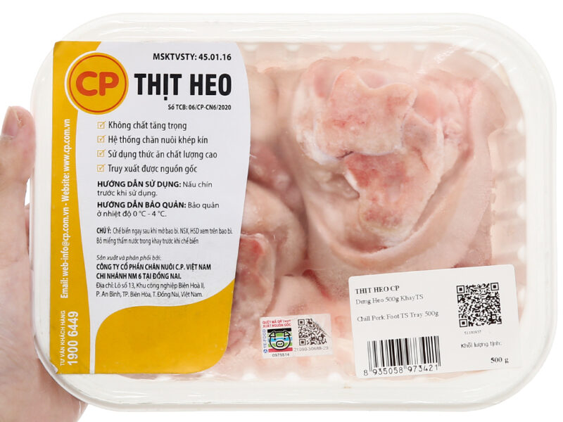 Dựng heo trước C.P khay 500g